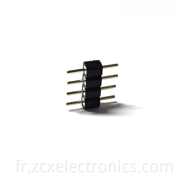 4P Black Straight Pin Pin Connector